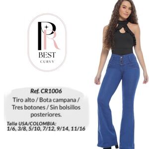 Bell Jeans 100% Colombiano Spandex Fashion Bottom  Women Pants Carou Ref. 1006